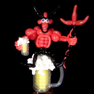 Le diable en ballons sculptés