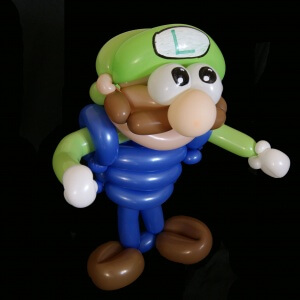 Luigi en ballon sculpté