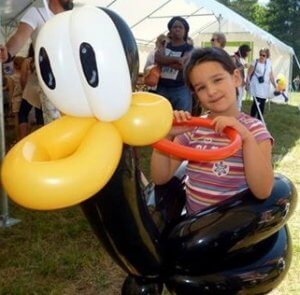 Sculpture de ballons canard