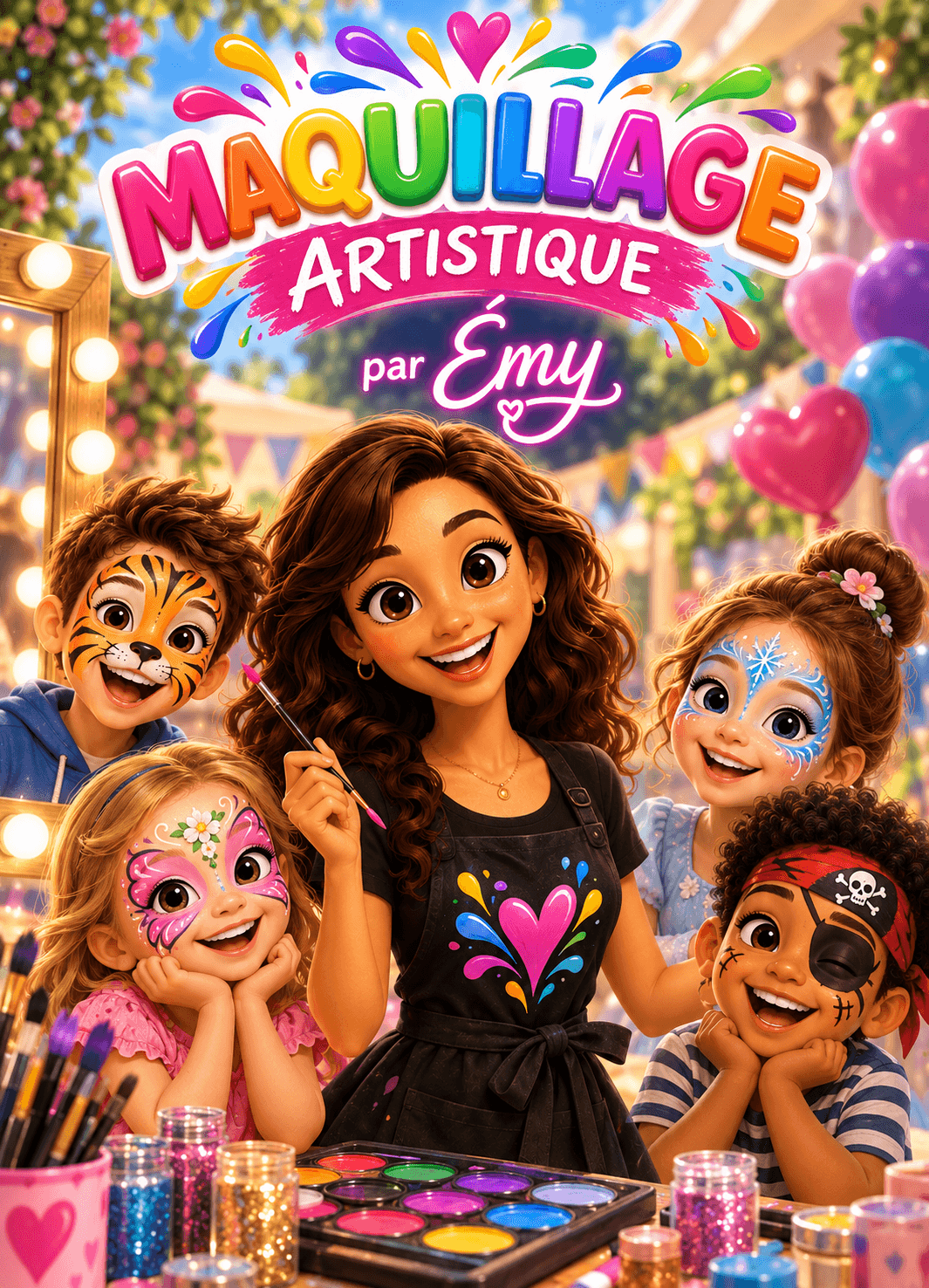 Émy, maquilleuse artistique professionnelle pour enfants à Bordeaux – animation enfant en Gironde et Nouvelle-Aquitaine